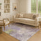 8' X 10' Purple And Green Abstract Washable Area Rug With UV Protection