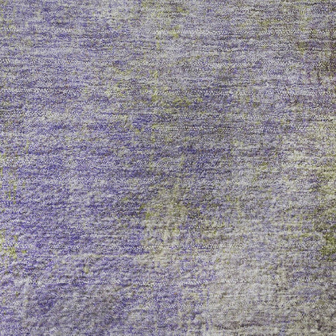 8' X 10' Purple And Green Abstract Washable Area Rug With UV Protection