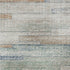 8' Linen Copper And Ivory Striped Washable Round Rug With UV Protection