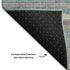 8' X 10' Teal Beige And Ivory Striped Washable Area Rug With UV Protection