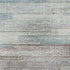 8' X 10' Teal Beige And Ivory Striped Washable Area Rug With UV Protection