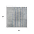 5' X 8' Blue And Gray Geometric Washable Area Rug With UV Protection
