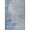 5' X 8' Blue And Gray Geometric Washable Area Rug With UV Protection