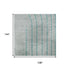 9' X 12' Teal And Beige Geometric Washable Area Rug With UV Protection