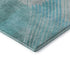 9' X 12' Teal And Beige Geometric Washable Area Rug With UV Protection