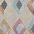 5' X 8' Beige Blue And Copper Geometric Washable Area Rug With UV Protection
