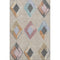 8' X 10' Beige Blue And Copper Geometric Washable Area Rug With UV Protection