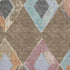 5' X 8' Brown Blue And Beige Geometric Washable Area Rug With UV Protection