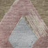 9' X 12' Brown Blue And Beige Geometric Washable Area Rug With UV Protection