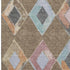 9' X 12' Brown Blue And Beige Geometric Washable Area Rug With UV Protection