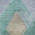 8' X 10' Denim Blue Charcoal And Mauve Geometric Washable Area Rug With UV Protection