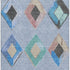 8' X 10' Denim Blue Charcoal And Mauve Geometric Washable Area Rug With UV Protection