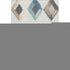 9' X 12' Ivory Blue And Gold Geometric Washable Area Rug With UV Protection
