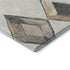 9' X 12' Ivory Blue And Gold Geometric Washable Area Rug With UV Protection