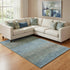 8' X 10' Blue And Taupe Geometric Washable Area Rug With UV Protection