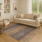 9' X 12' Eggplant And Brown Geometric Washable Area Rug With UV Protection