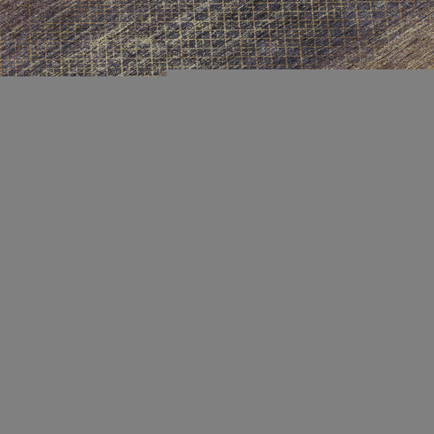 9' X 12' Eggplant And Brown Geometric Washable Area Rug With UV Protection