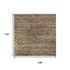 9' X 12' Eggplant And Brown Geometric Washable Area Rug With UV Protection