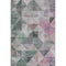 8' X 10' Blush Green And Ivory Geometric Washable Area Rug With UV Protection
