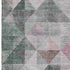 8' X 10' Blush Green And Ivory Geometric Washable Area Rug With UV Protection