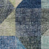 5' X 8' Beige Blue And Orange Geometric Washable Area Rug With UV Protection