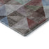 8' X 10' Silver Purple And Blue Geometric Washable Area Rug With UV Protection
