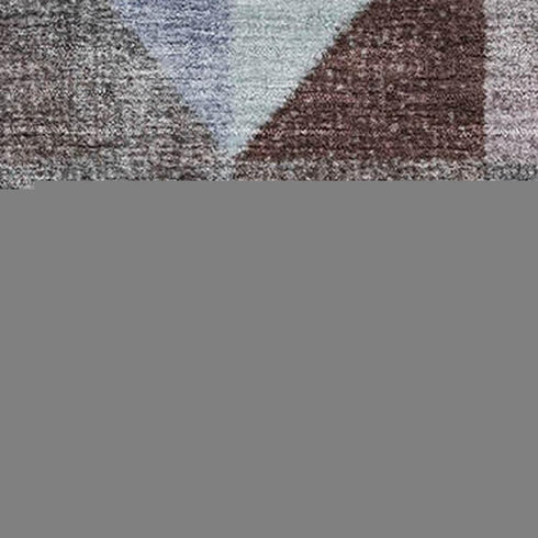 8' X 10' Silver Purple And Blue Geometric Washable Area Rug With UV Protection