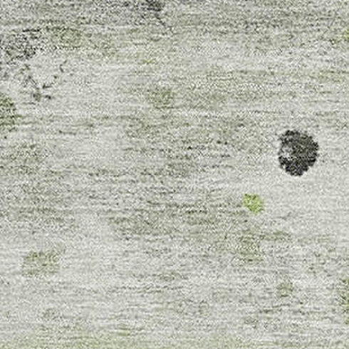8' X 10' Artichoke Green Ivory And Gray Abstract Washable Area Rug With UV Protection