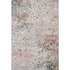 8' X 10' Salmon Ivory And Gray Abstract Washable Area Rug With UV Protection