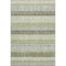8' X 10' Artichoke Green Ivory And Gray Striped Washable Area Rug With UV Protection