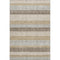5' X 8' Beige Ivory And Chocolate Striped Washable Area Rug With UV Protection