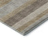 5' X 8' Beige Ivory And Chocolate Striped Washable Area Rug With UV Protection