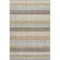 8' X 10' Beige Ivory And Chocolate Striped Washable Area Rug With UV Protection