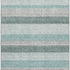 5' X 8' Teal Ivory And Gray Striped Washable Area Rug With UV Protection
