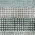 8' Teal Ivory And Gray Striped Washable Round Rug With UV Protection