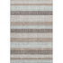 8' X 10' Taupe Ivory And Brown Striped Washable Area Rug With UV Protection