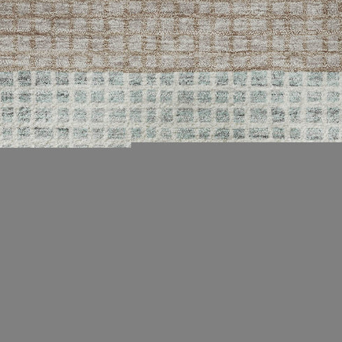 8' X 10' Taupe Ivory And Brown Striped Washable Area Rug With UV Protection
