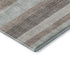 9' X 12' Taupe Ivory And Brown Striped Washable Area Rug With UV Protection