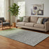 5' X 8' Fern Green Charcoal And Silver Abstract Washable Area Rug With UV Protection