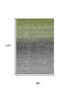 8' X 10' Fern Green Charcoal And Silver Abstract Washable Area Rug With UV Protection