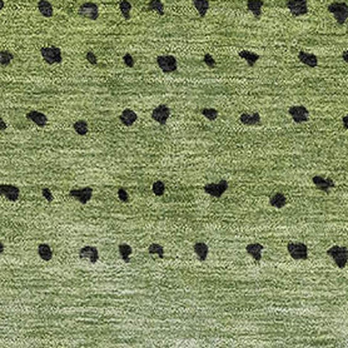 8' X 10' Fern Green Charcoal And Silver Abstract Washable Area Rug With UV Protection