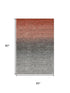 5' X 8' Rust Charcoal And Gray Abstract Washable Area Rug With UV Protection