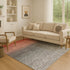 9' X 12' Rust Charcoal And Gray Abstract Washable Area Rug With UV Protection