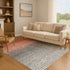 9' X 12' Rust Charcoal And Gray Abstract Washable Area Rug With UV Protection