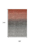 9' X 12' Rust Charcoal And Gray Abstract Washable Area Rug With UV Protection