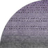 8' Purple Charcoal And Gray Abstract Washable Round Rug With UV Protection