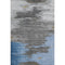 8' X 10' Denim Blue Charcoal And Gray Abstract Washable Area Rug With UV Protection