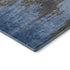 9' X 12' Denim Blue Charcoal And Gray Abstract Washable Area Rug With UV Protection