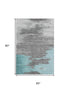 5' X 8' Teal Charcoal And Gray Abstract Washable Area Rug With UV Protection