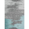 5' X 8' Teal Charcoal And Gray Abstract Washable Area Rug With UV Protection